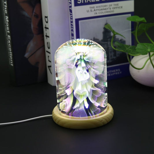 3D Night Light Magic Desk Table Lamp with Glass Cover LED USB Atmosphere Light 37D - SkyeDragon Gifts