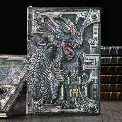 Retro Embossed Evil Dragon Notebook Metal Three-Dimensional Dinosaur European-Style Notebook - SkyeDragon Gifts