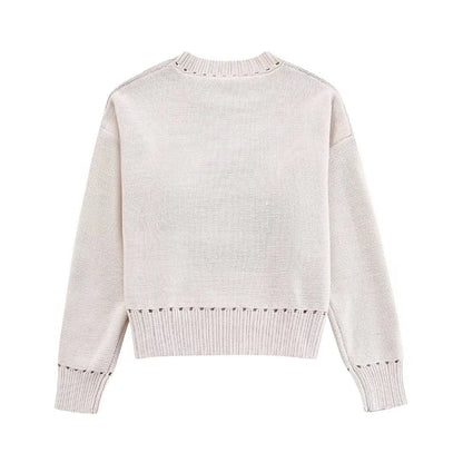 Animal Jacquard Knitted Sweater 3D Picture Dragon and Dragon Loose and Comfortable Sweater - SkyeDragon Gifts