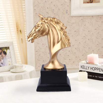 Sports resin crafts, horse head trophies, gifts, office decorations, personalized hallway items