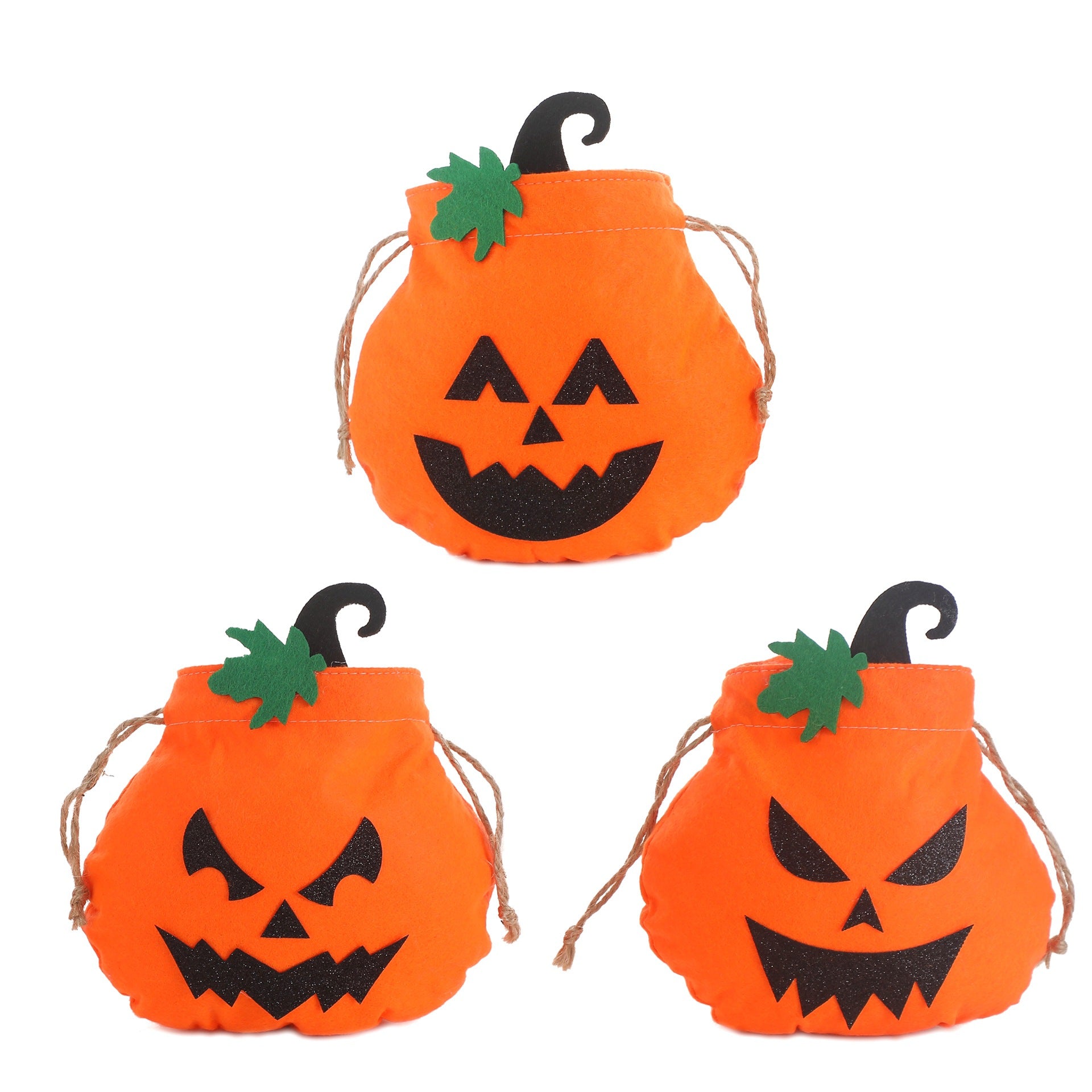 Halloween Decorative Pumpkin Face Tote Bag for Kids Candy Gift Bag Pumpkin Bag - SkyeDragon Gifts