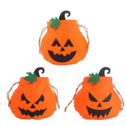 Halloween Decorative Pumpkin Face Tote Bag for Kids Candy Gift Bag Pumpkin Bag - SkyeDragon Gifts