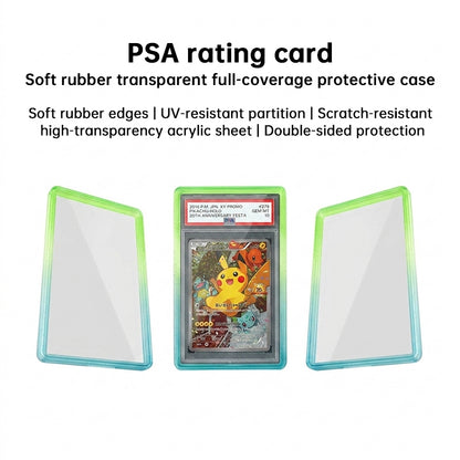 Glitter Gradient PSA Card Protector, Silicone Cover for PSA 35/10 Slabs, Sparkle TPU Sleeve for Pokemon & Sports Trading Cards - SkyeDragon Gifts