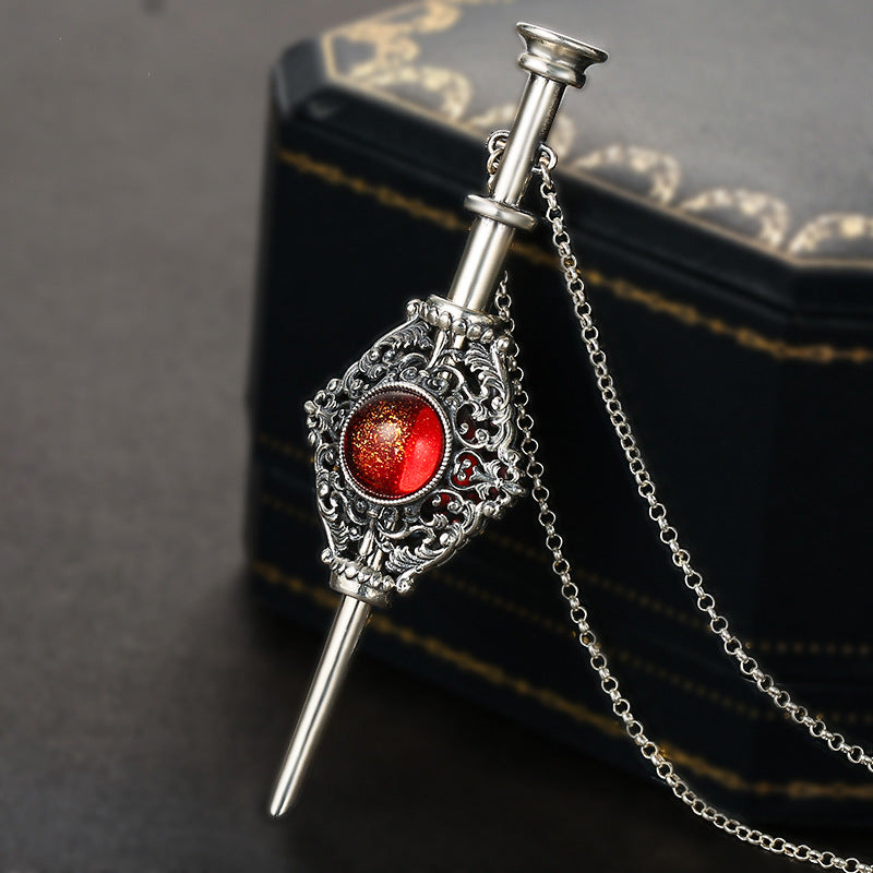 Harry Potter Peripheral Necklace Dripping Blood Alliance Couple Necklace S925 Silver Magic Pendant - SkyeDragon Gifts