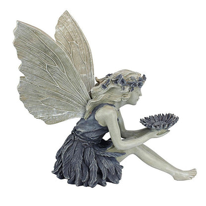 Flower Fairy Statue Angel Garden Goddess Bird Feeder Sculpture Decoration Garden Lawn Courtyard Resin Crafts