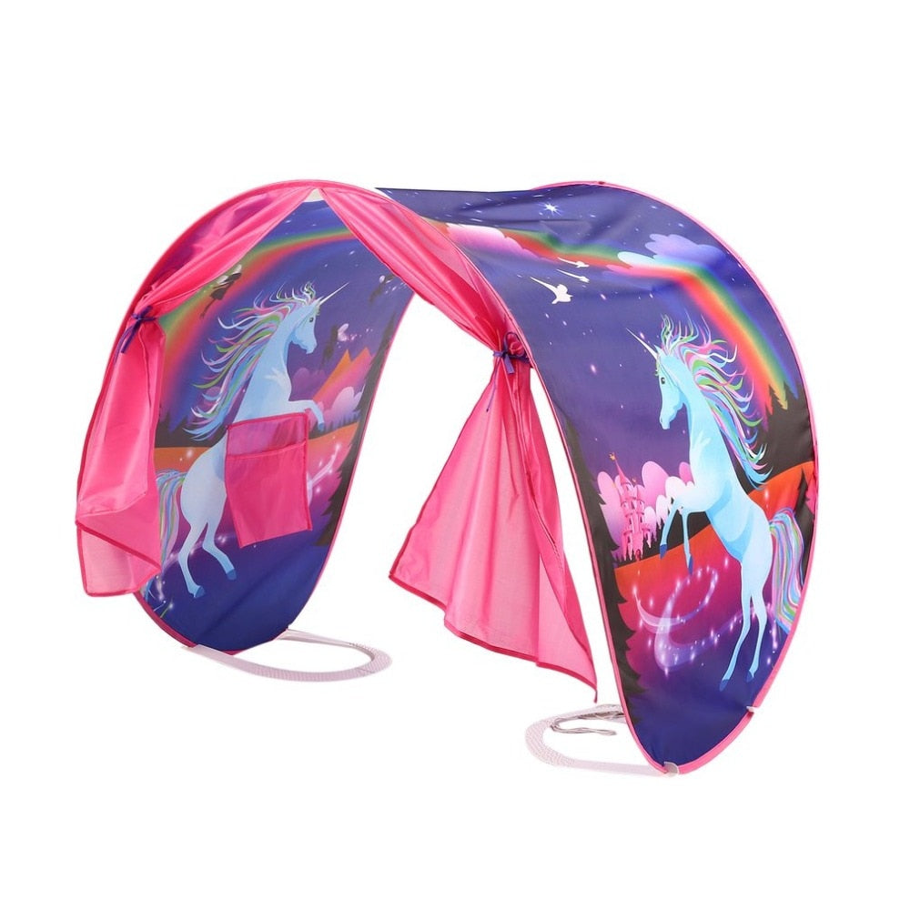 Toys Baby Pop Up Bed Tent Fantasy Cartoon Snowy Foldable Playhouse Comforting Sleeping Toys for Kids - SkyeDragon Gifts