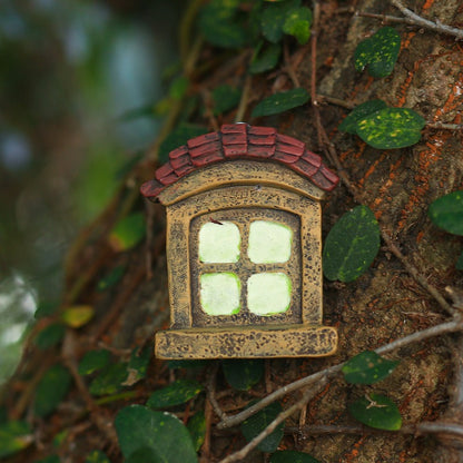 Fairy resin tree decoration window