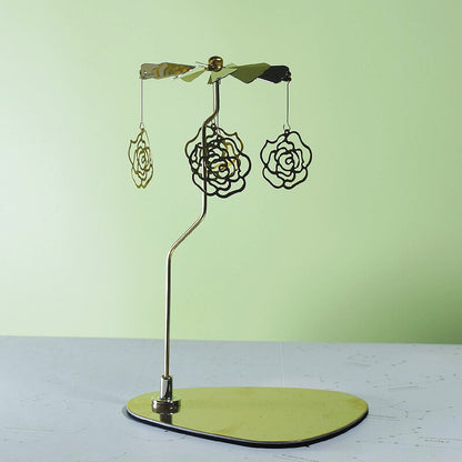 Carousel Candle Spinner Holder, Rotating Heat-Powered Candlestick with Tray