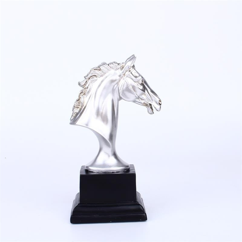 Sports resin crafts, horse head trophies, gifts, office decorations, personalized hallway items