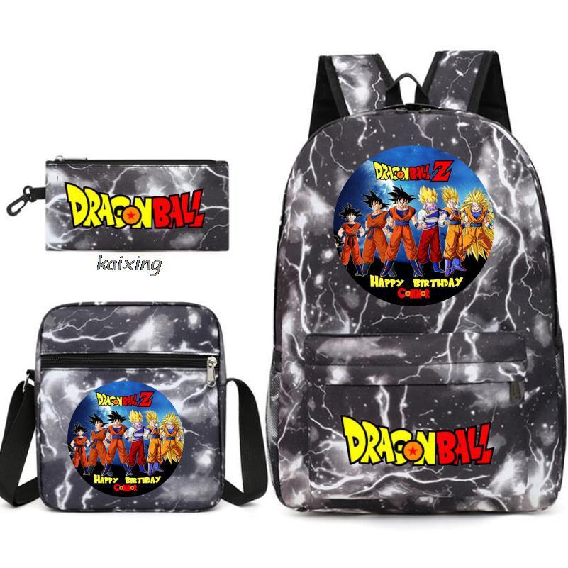 Youth Dragon Ball Backpack Student Shoulder Bag Travel Bag 3-Piece Set - SkyeDragon Gifts