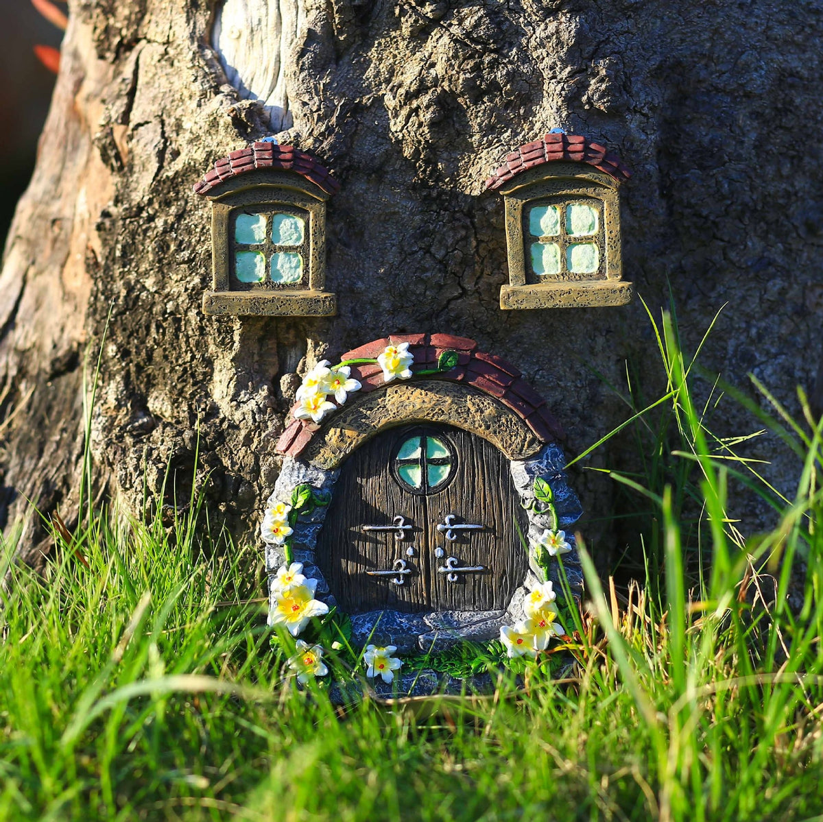 Fairy resin tree decoration window