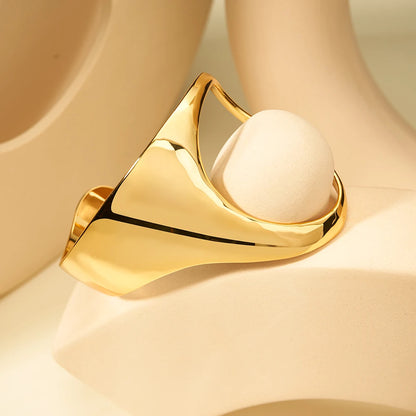 Palm Bracelets For Women Space Invader Fantasy Gold Color Simple Bangle Fashion Jewelry Anniversary - SkyeDragon Gifts