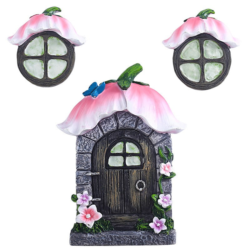 Fairy resin tree decoration window