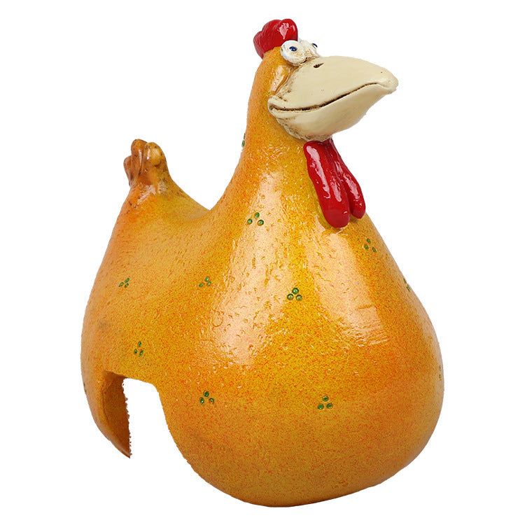 New Resin Crafts Cute Chicks Big Eye Chicken Resin Ornaments Hanging Chicken