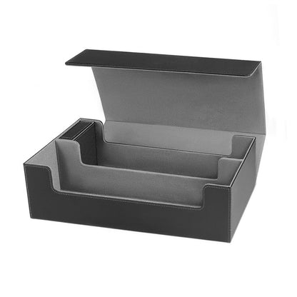 PU Leather Trading Cards Storage Box, holds 600+ cards, for Magic Game Cards, with magnetic closure and for commander decks - SkyeDragon Gifts