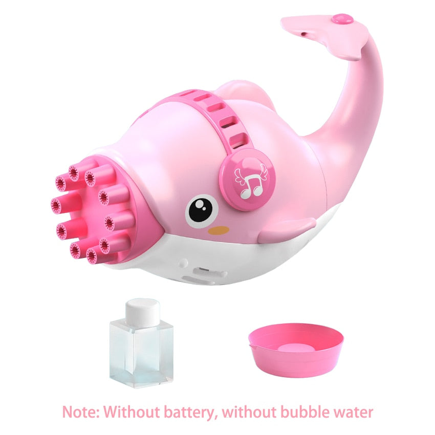 New Magic dolphin Gatling Bubble Gun Automatic Bubble Machine Gun Soap Bubble Blower Outdoor Kids Child Toy for Kids - SkyeDragon Gifts