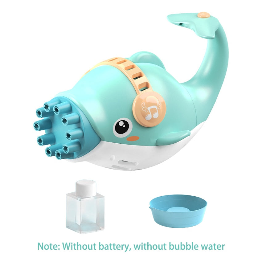 New Magic dolphin Gatling Bubble Gun Automatic Bubble Machine Gun Soap Bubble Blower Outdoor Kids Child Toy for Kids - SkyeDragon Gifts