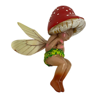 Sleeping Fairy Resin Crafts Sleeping Mushroom Elf Ornament Small Forest Mushroom Fairy Ornament