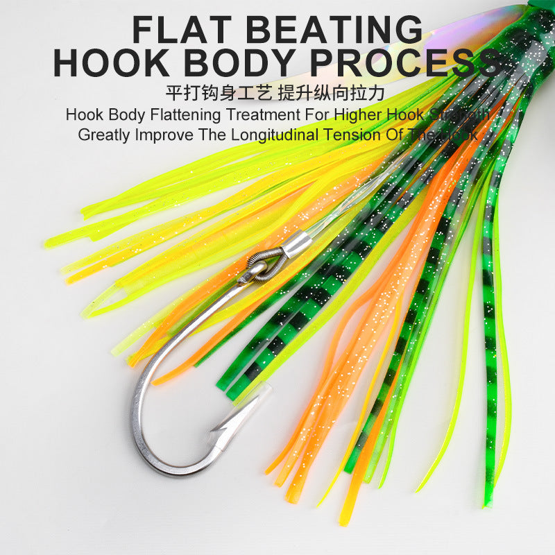 Squid Shape Trolling Lure – 225mm 77g Large Soft Fishing Bait, Deep Sea Boat Trolling Jig for Tuna & Pelagic Species - SkyeDragon Gifts