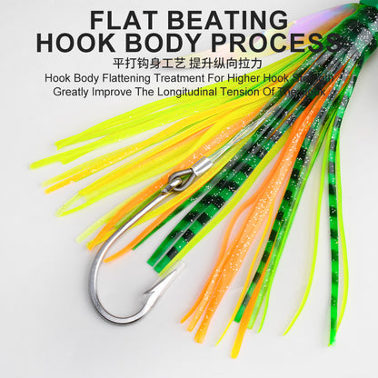 Squid Shape Trolling Lure – 225mm 77g Large Soft Fishing Bait, Deep Sea Boat Trolling Jig for Tuna & Pelagic Species - SkyeDragon Gifts