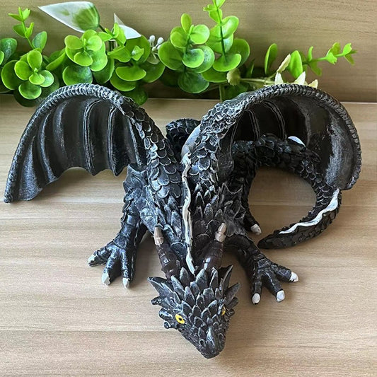 Resin Craft Decoration Winged Dragon Sculpture Ornaments Office Desktop Decoration Ornaments Resin Crafts - SkyeDragon Gifts