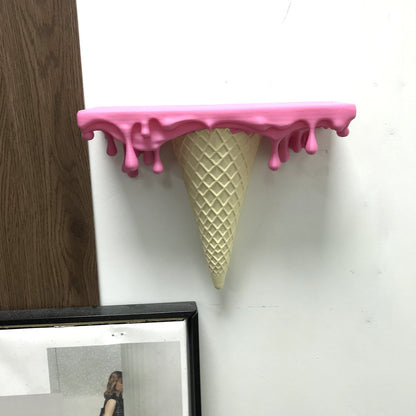 3D Printed Melting Ice Cream Floating Shelf Wall Decor And Storage Rack