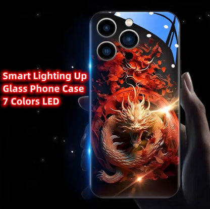 Applicable to China-Chic Zhaocai Dragon applicable to Apple glass phone case - SkyeDragon Gifts