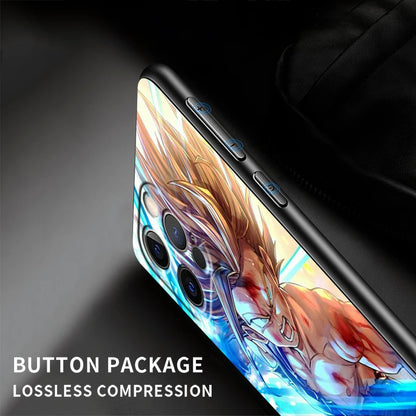 Japanese Art D-Dragon Ball Z For Apple iPhone 15 14 13 12 Pro Max Mini 11 Pro XS Max X XR 6 7 8 Plus SE 2020 Black Phone Case - SkyeDragon Gifts