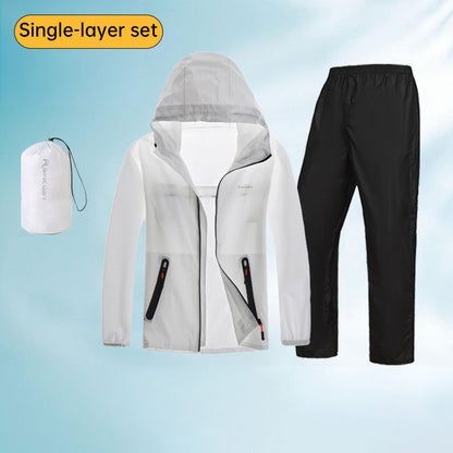 Unisex Ultralight Rain Suit - Lightweight Waterproof Jacket & Pants Set, Summer Outdoor Rainwear for Fishing & Cycling - SkyeDragon Gifts
