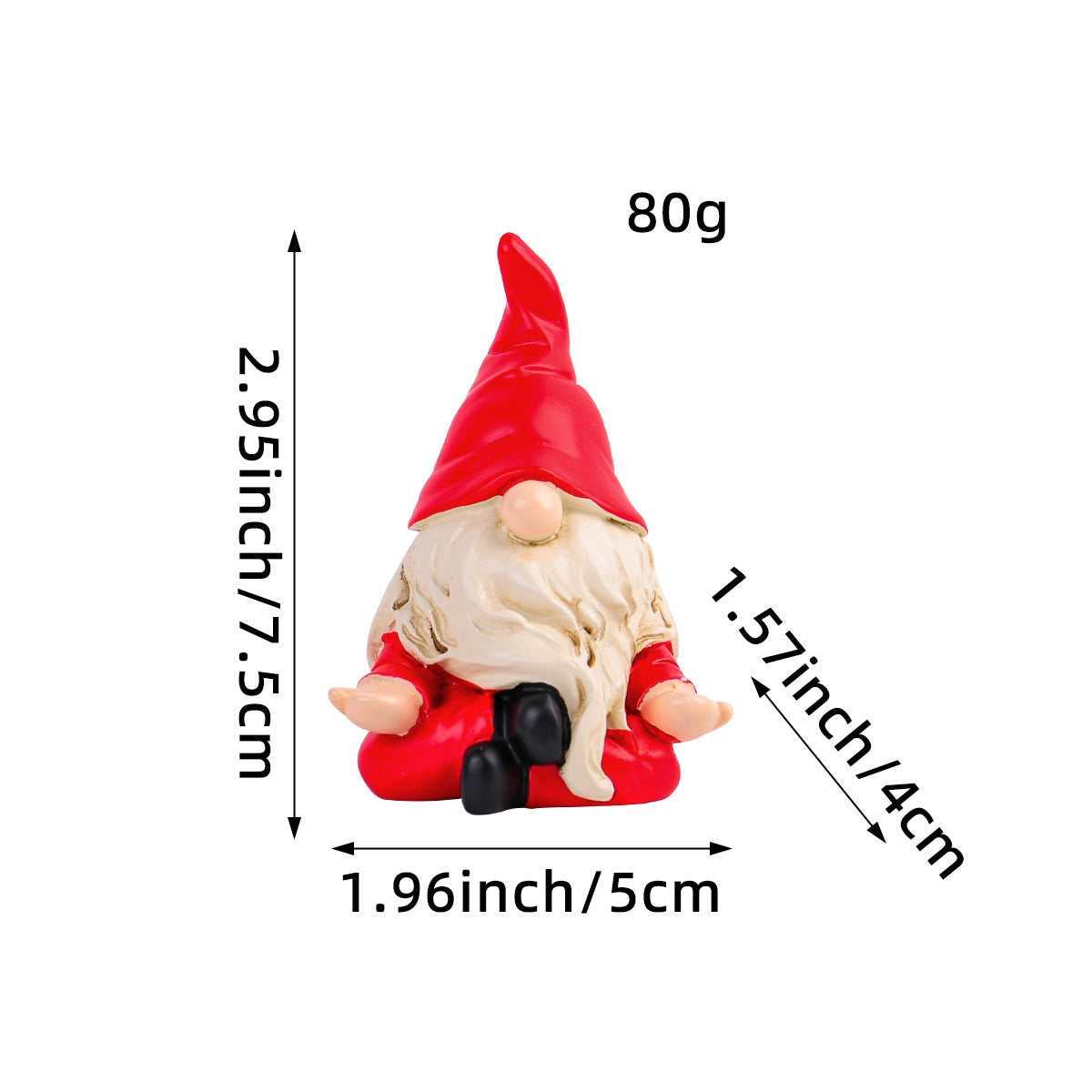 Christmas Faceless Old Man Dwarf Elf Doll Resin Yoga Sitting Decoration