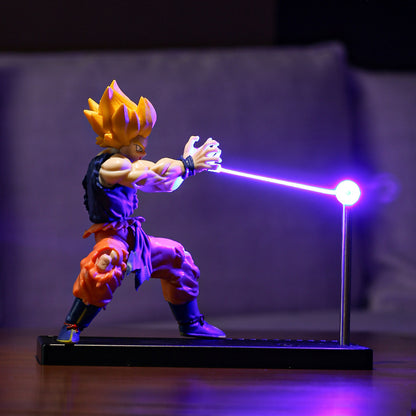 Dragon Ball Kamehameha Goku Energy Blast Night Light, Magnetic Rotating Ambient Lamp