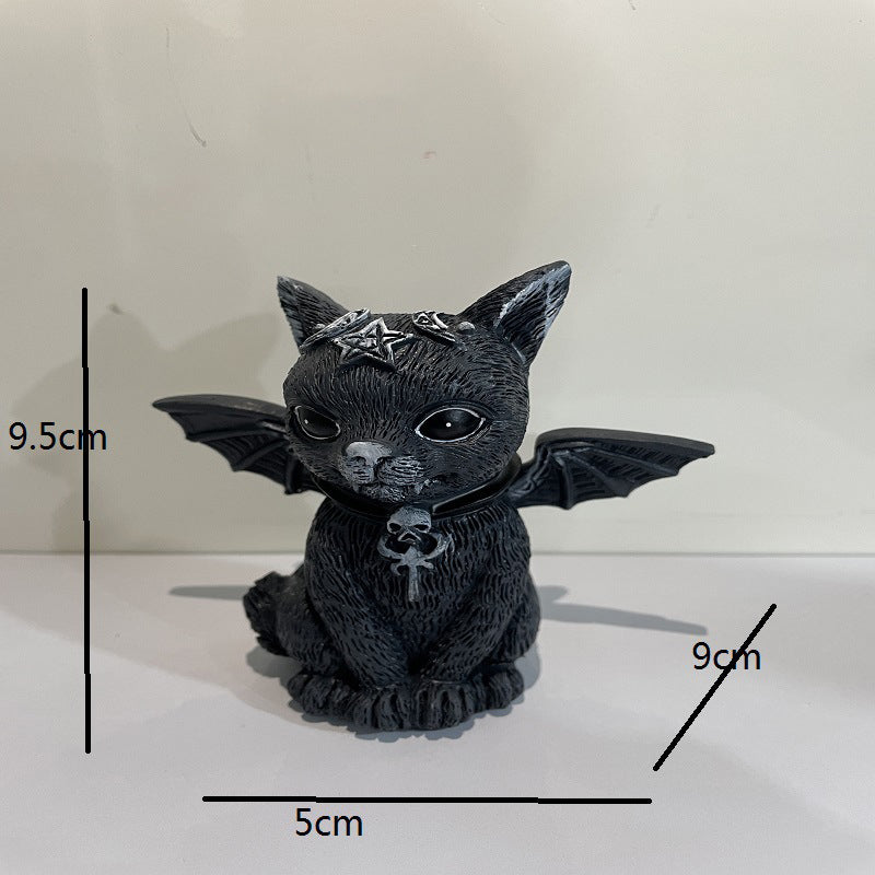 Halloween Magic Cat Resin Craft Ornament Animal Sculpture - SkyeDragon Gifts