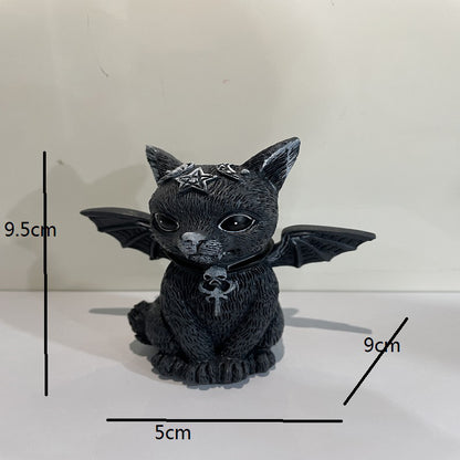 Halloween Magic Cat Resin Craft Ornament Animal Sculpture - SkyeDragon Gifts
