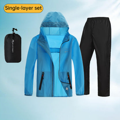 Unisex Ultralight Rain Suit - Lightweight Waterproof Jacket & Pants Set, Summer Outdoor Rainwear for Fishing & Cycling - SkyeDragon Gifts