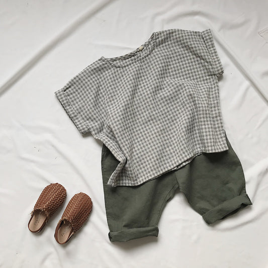 Children's cotton leprosy short sleeved shirt - SkyeDragon Gifts