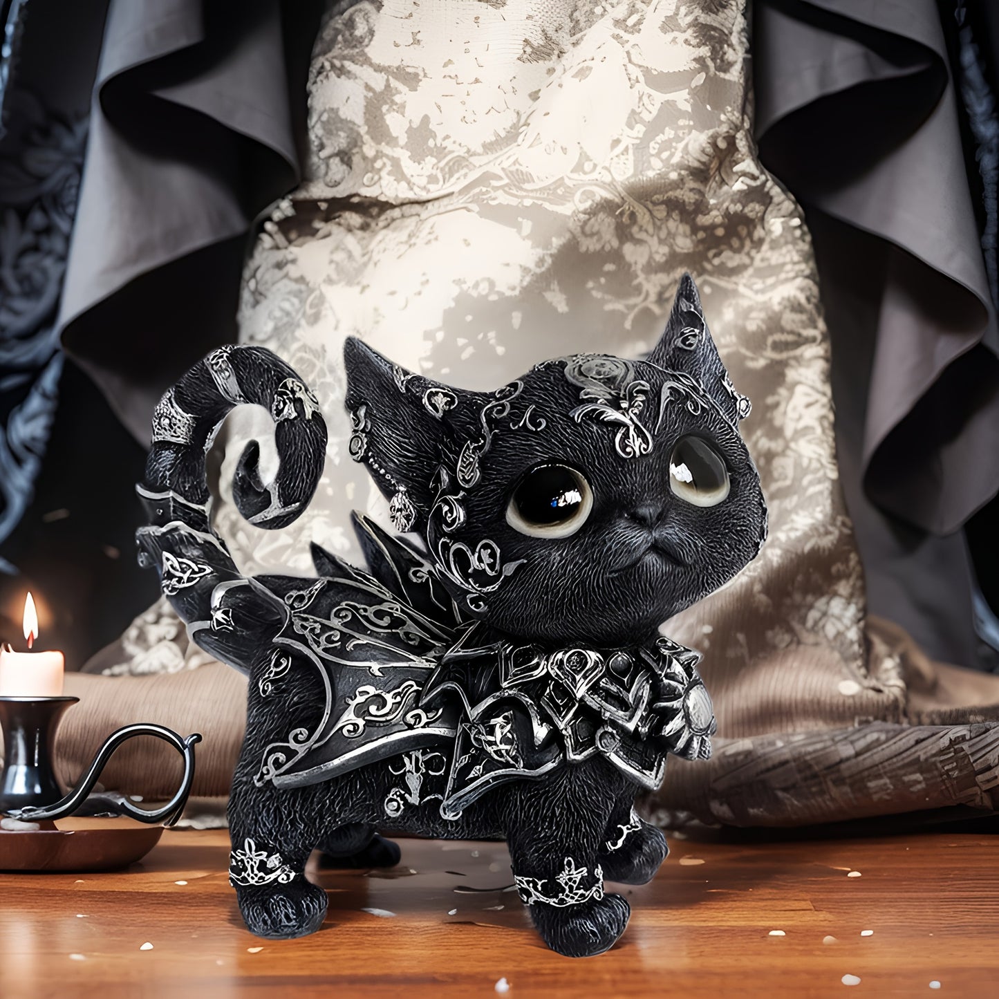 Cute Black Cat Figurine - SkyeDragon Gifts