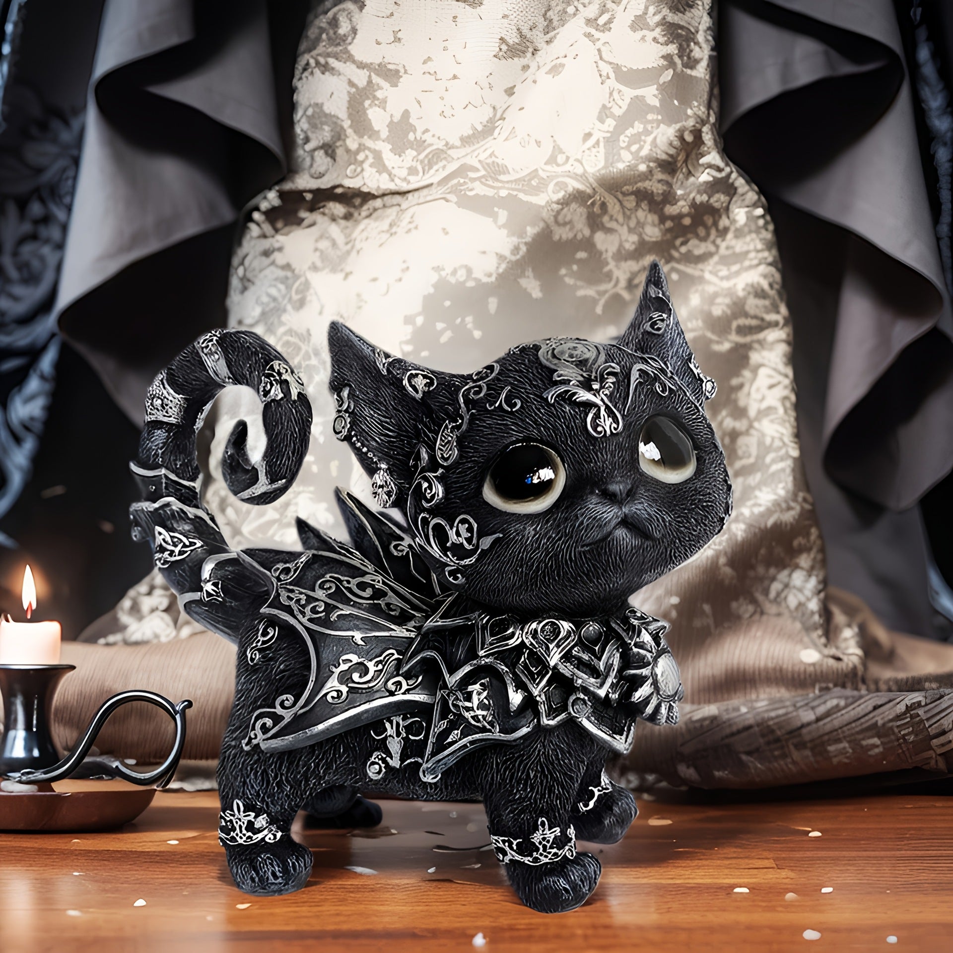 Cute Black Cat Figurine - SkyeDragon Gifts
