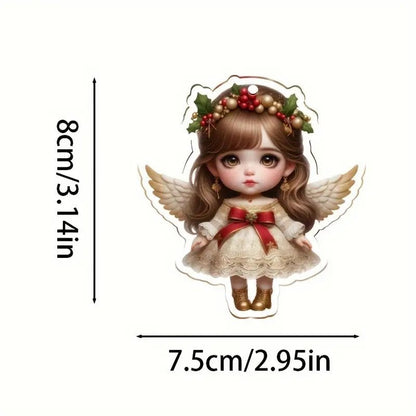 Acrylic Flat Classic Christmas Hat Little Fairy Series Christmas Tree Decoration Pendant Keychain