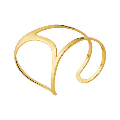 Palm Bracelets For Women Space Invader Fantasy Gold Color Simple Bangle Fashion Jewelry Anniversary - SkyeDragon Gifts