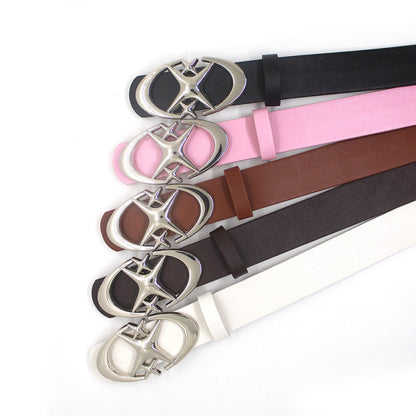 Original Design Double Crescent Moon Cross Star Buckle Belt - SkyeDragon Gifts