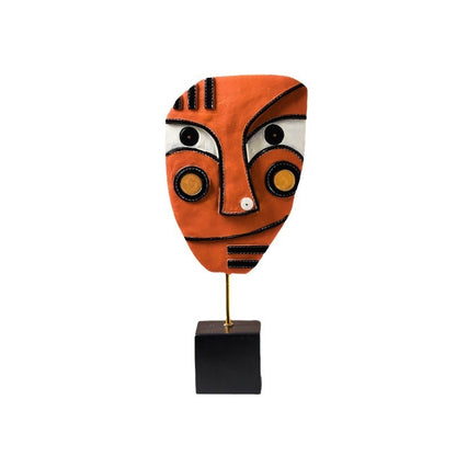 Abstract Face Resin Sculpture for Wine Cabinet Living Room Decor