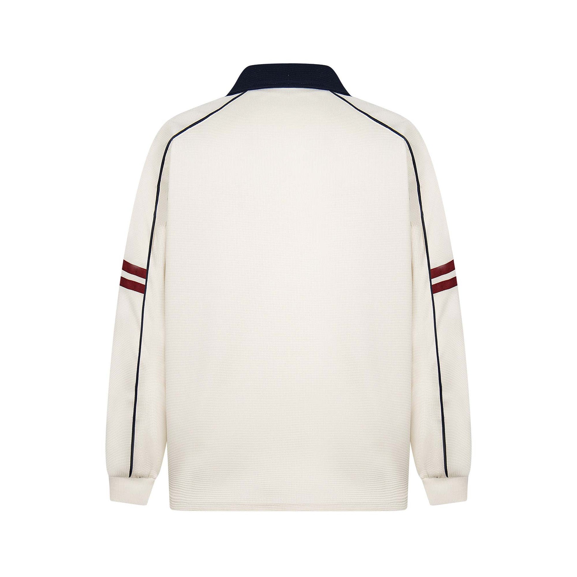 Style Color Block Dragon Letter Embroidery Polo Sweatshirt Unisex Loose Casual Top - SkyeDragon Gifts