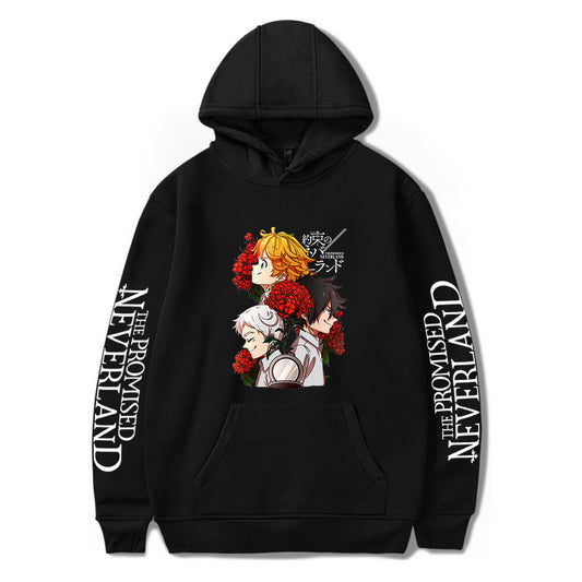 Agreed Fantasy World The Promised Neverland Hoodie Loose Hooded Sweatshirt - SkyeDragon Gifts