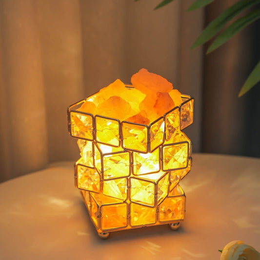 USB Crystal Table Lamp Three Color Dimming Magic Cube Stone Romantic Atmosphere Lights Bedroom Bedside Night Light For Home Room - SkyeDragon Gifts