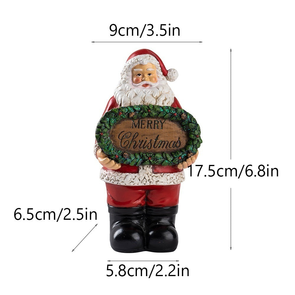 Merry Christmas sign up Santa Claus resin crafts ornament
