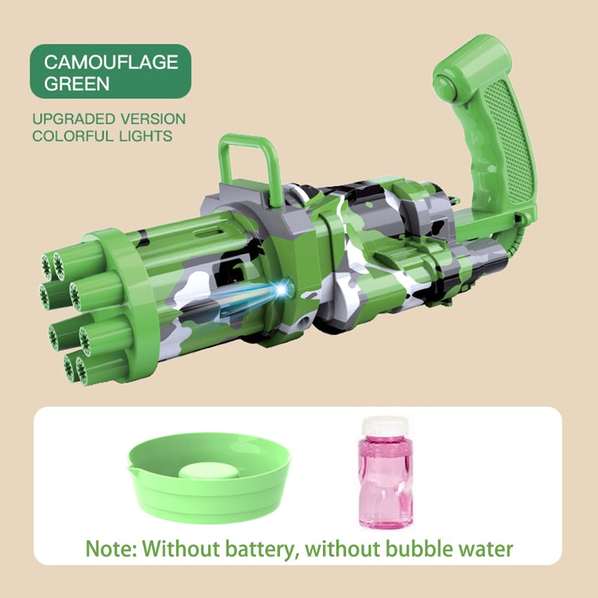 New Magic dolphin Gatling Bubble Gun Automatic Bubble Machine Gun Soap Bubble Blower Outdoor Kids Child Toy for Kids - SkyeDragon Gifts