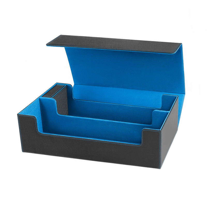 PU Leather Trading Cards Storage Box, holds 600+ cards, for Magic Game Cards, with magnetic closure and for commander decks - SkyeDragon Gifts