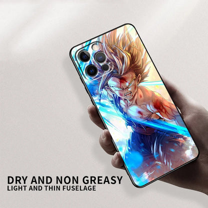 Japanese Art D-Dragon Ball Z For Apple iPhone 15 14 13 12 Pro Max Mini 11 Pro XS Max X XR 6 7 8 Plus SE 2020 Black Phone Case - SkyeDragon Gifts