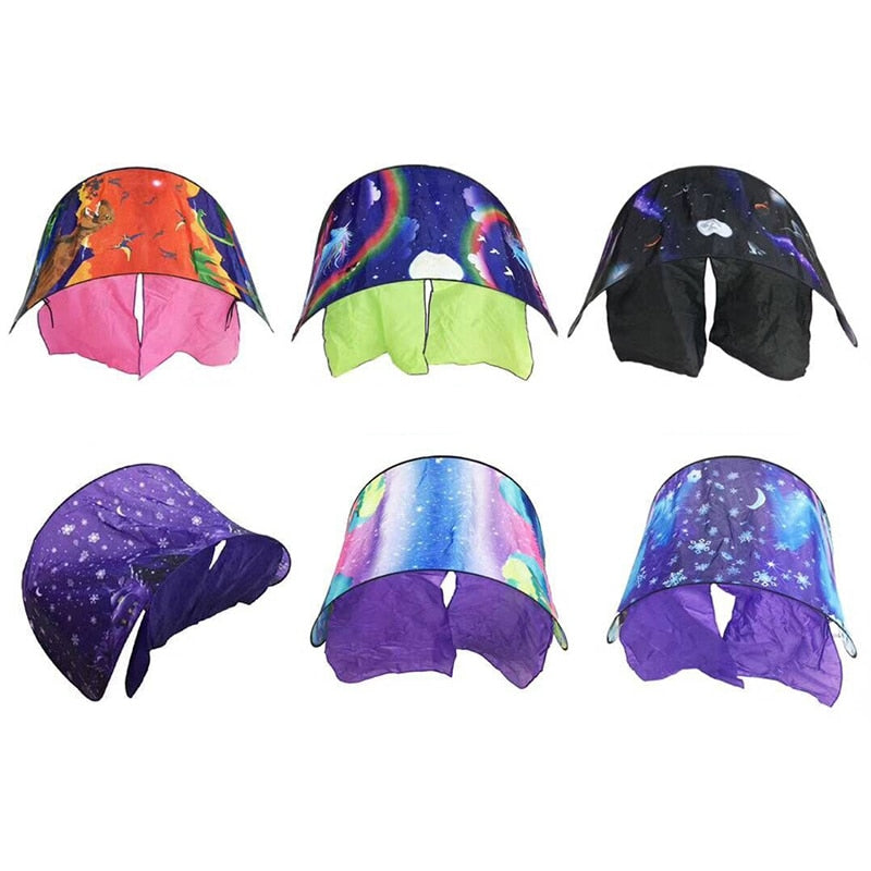Toys Baby Pop Up Bed Tent Fantasy Cartoon Snowy Foldable Playhouse Comforting Sleeping Toys for Kids - SkyeDragon Gifts