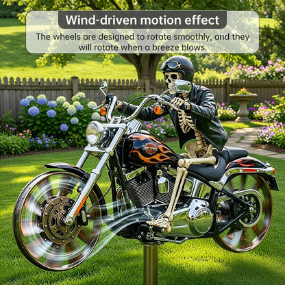 Motorcycle Wind Spinner Metal Decorative Pinwheel Windmill for Yard for Outdoor Patio Lawn Garden Landscape Backyard Art Decor - SkyeDragon Gifts